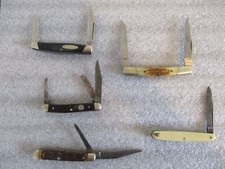 VINTAGE LOT BUCK, AMERICAN, BOKER, & (2) PAL CUTLERY CO. (TOTAL 5 KNIVES) picture
