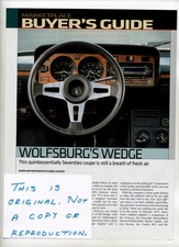 1975 1976 1977 78 79 80 81 Volkswagen Scirocco Magazine Article (FREE SHIPPING) picture