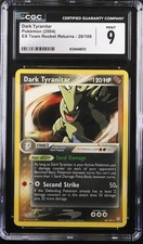 CGC 9 MINT Dark Tyranitar 20/109 Pokemon 2004 EX Team Rocket Returns picture