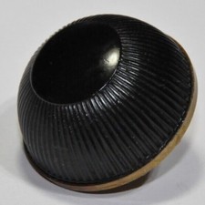 1 ORIG 1940's ZENITH TUBE RADIO KNOB BLACK DOME W/ BRASS BAKELITE  1 1/4