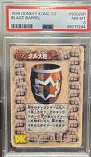 1999 Nintendo DONKEY KONG CG BLAST BARREL - Japanese PSA 8 Graded Card picture