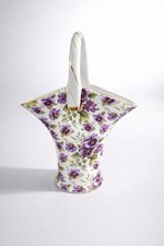 Madison & Max Floral Ceramic Basket Vase picture