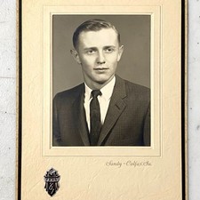 Graduation Photo Card McClintic Young Man Class of 1961 Sandy Colfax Iowa USA picture