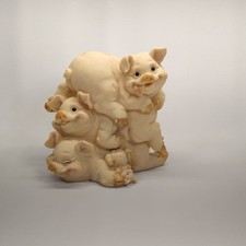 Stacked Pigs Piggy Bank Cute Pig Family Coin Money Bank Farmhouse Country Decor picture