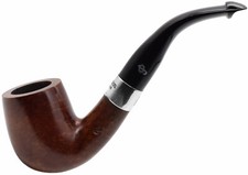 Peterson Kildare Sterling Silver Mounted Small Bent Billiard Briar Pipe (65) picture
