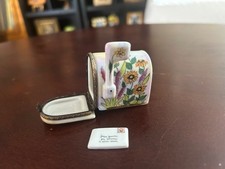 ROCHARD Limoges France MAILBOX Hand Painted Hinged Trinket Box w/Letter picture