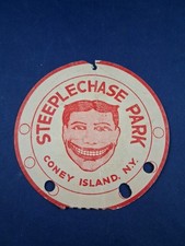 Antique Vintage Steeplechase Park Coney Island N.Y. TICKET George C. Tilyou’s *9 picture