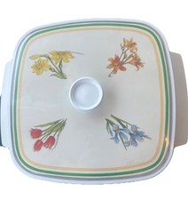 Vintage 1980’s Thermo-Serv 2 Quart Hot'N Cold Serving Dish - Floral Patchwork picture