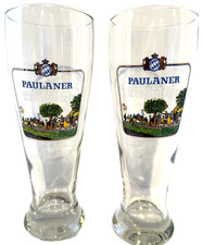 Paulaner Munchen Weissbeer Pilsner Glass 0.5L Germany 9 1/4