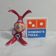 Vintage Domino's Noid with Pizza Box PVC Figure Toy 1987 2.5