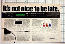 Roland GR-50 Guitar Synthesizer Vintage 1980s Print Ad Ephemera Music Gear picture