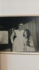 Vintage Photo Women Nurse Patient Embrace Affection Intimate Gaze Gay Interest picture
