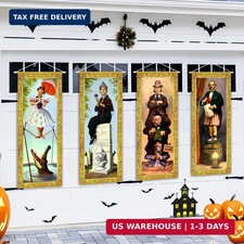 Halloween Decorations Large 4 PCS Haunted Mansion Stretching Portraits Vintage V picture