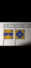 2x 28mm Brunswick Napoleonic Infantry 1st BattalionFlags Ready on Metal Flagpole picture