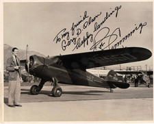 Bob Cummings Signed Photo + Thank-U-Gram + Piper Aztec Poster | Aviation Archive picture