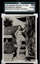 Dorothy Lamour #18 Graded 80 Beauties of To-Day Cigarette Card Excellent fine picture