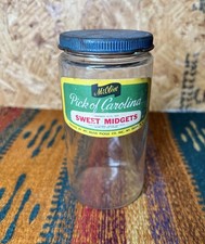 Vintage Mt. Olive Sweet Midgets Pickle Jar Pick Of Carolina N.C.  picture