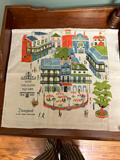 VTG 1960s Disneyland New Orleans Square Disney Souvenir Cloth Linen picture