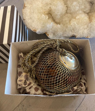 Vintage Henri Bendel Large Metal Mesh Christmas Ornament Potpourri Luxury picture