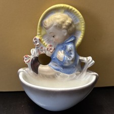 Vintage Goebel Hummel Holy Water Child with Flowers TMK4 Germany 1935 #36/0 picture