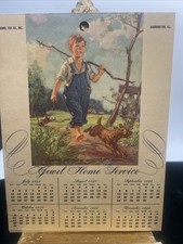 1948 Jewel Tea Co. Calendar And Advertising Ephemera Home Service Vintage picture