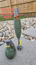 FAKEPackagedeal (1)Mortar, (1) Military Grenade Package- Models.  3-D Printed. picture