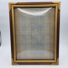 Antique Hand carved Wood Portrait Frame with Convex Glass picture
