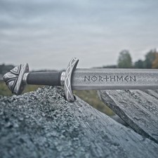 Handmade Northman Viking Damascus Steel Sword W/Scabbard Long Roman Sword picture