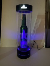 RARE Floating Heineken Bottle in case with lights for Man Cave or Bar  Tested picture