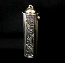 Vintage Antique Deco Lipstick Austrian Sterling Silver 900 Pendant 1920's LOVELY picture