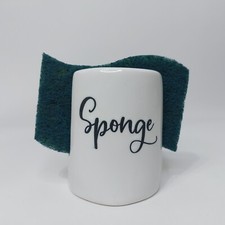 Home Acre Designs Sponge Holder for Kitchen Sink - Rustic Farmhouse White  picture