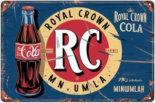 Vintage Royal Crown Cola Tin Metal Signs 8x12 Sign Retro Soda Pop Drink  Sign Su picture