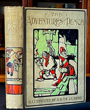 Antique Ornate Book 1905 First Edition Illustrated Adventures of Punch 12 Plates picture