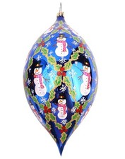 Vintage Radko 2002 Christopher Frosty Homecoming Teardrop Snowman Ornament RARE picture