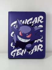 Pokemon Card Binder 9-Pocket 900-Card Gengar Gastly Haunter Zip Album Folder TCG picture
