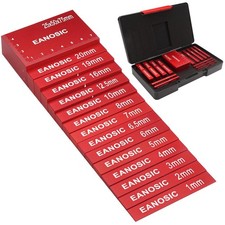 EANOSIC Metric Setup Blocks Height Gauge Set, 15pcs Precision Metric, Red picture