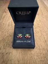 Disney Park Exclusive Crislu Mickey and Minnie Cherry Earrings picture