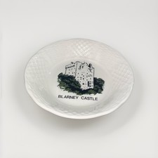Vintage Carrigdhoun Pottery Cork BLARNEY CASTLE~Irish Shamrock Trinket Dish picture