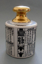 PIERO FORNASETTI MILANO PORCELAIN 1961 CALENDAR PAPERWEIGHT picture