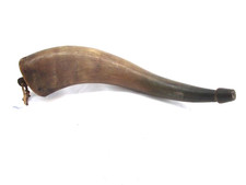 Antique Revolutionary War powder horn, initials B.L. and dated 1775, has a crack picture