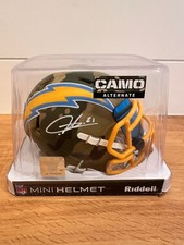 LaDainian Tomlinson Signed Chargers Camo Alternate Riddell Speed Mini Helmet — picture