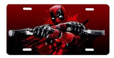 Deadpool Guns Drawn High Gloss Aluminum License Plate Dead Pool picture