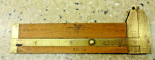 Vintage- Stanley 136 Boxwood and Brass Caliper picture