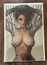 WITCHBLADE #14 SIGNED BY NATHAN SZERDY SILVER FOIL VIRGIN EXCLUSIVE WITH COA NM+ picture
