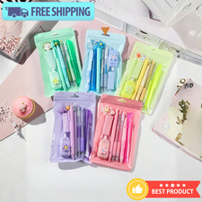 Random 8pcs Soft Color Stationery Set Pen Highlighter Eraser set School Supplies picture
