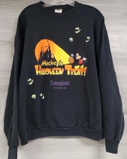 VINTAGE SWEATSHIRT MICKEY MOUSE HALLOWEEN DISNEYLAND VTG 90s UNISEX ONE SIZE picture