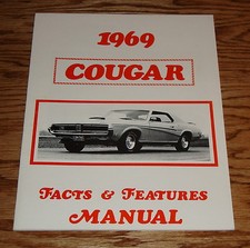 1969 Mercury Cougar Illustrated Facts & Features Manual Brochure 69 picture