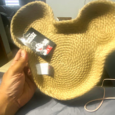 Disney Mickey Mouse Jute Rope Mickey Head Tray Decorative Disney Franchise picture
