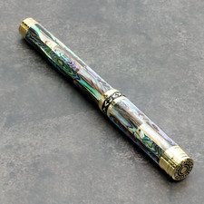 Personalized Luxury Unique Fountain Raden Pen Black Lacquer #21 picture