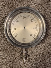 antique u.s. gauge co ny us 0-60psi 8” diameter case steam gauge steampunk READ picture